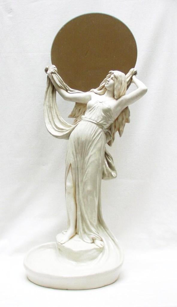 Art Nouveau Spiegel - Bernard Bloch - T. Schoop., Antiek en Kunst, Antiek | Spiegels, Ophalen of Verzenden, Overige vormen, Minder dan 50 cm
