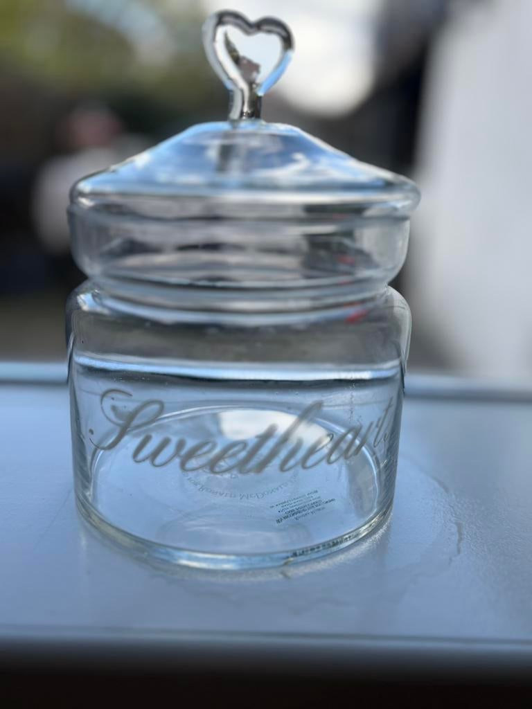 Glazen pot riviera maison sweetheart, Ophalen, Zo goed als nieuw