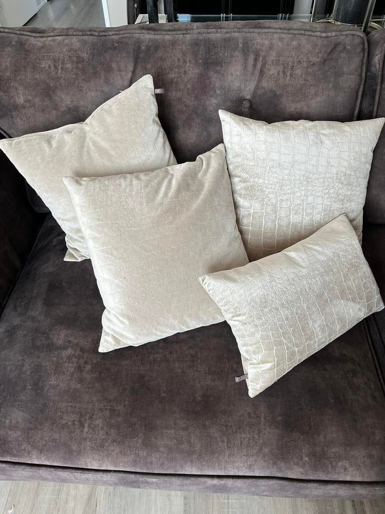 Claudi sierkussens - beige - set van 5, Huis en Inrichting, Woonaccessoires | Kussens, Ophalen of Verzenden, Zo goed als nieuw