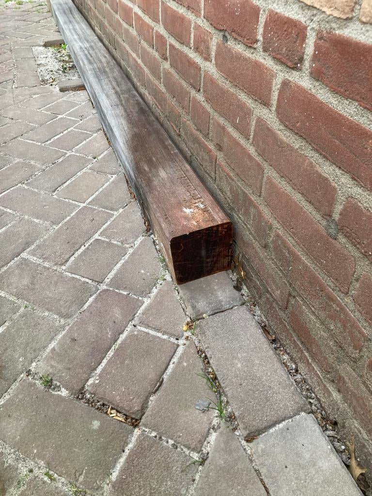 Hardhouten paal 3m, Tuin en Terras, Palen, Balken en Planken, Ophalen, Gebruikt, Palen, Hardhout