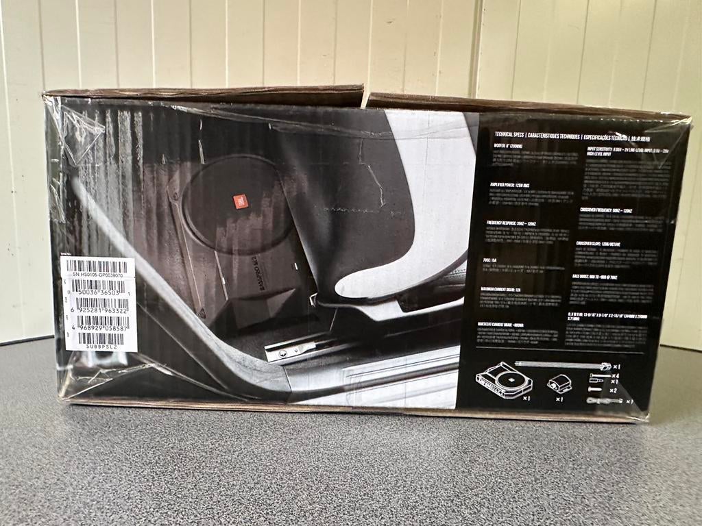 JBL BassPro SL2 - Subwoofer - 125 W onder de stoel, Auto diversen, Autospeakers, Ophalen of Verzenden, Zo goed als nieuw