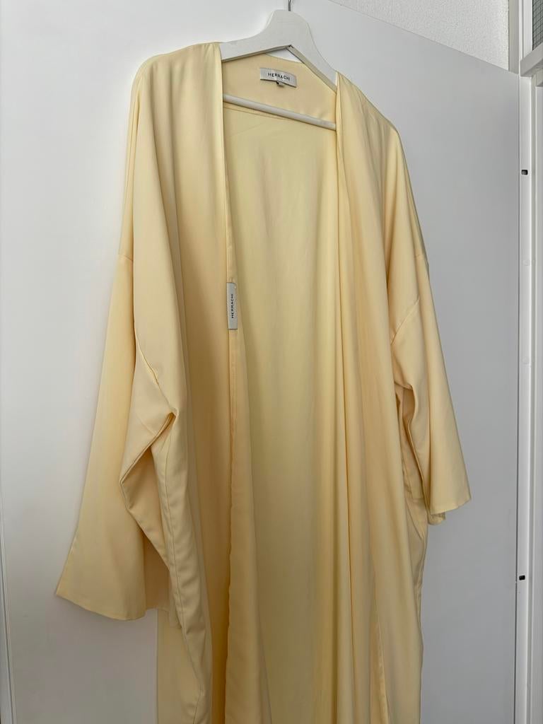 Merrachi abaya kimono - Maat L - Zo goed als nieuw, Verzenden, Geel, Maat 42/44 (L), Zo goed als nieuw