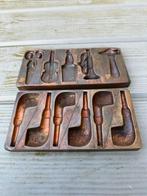 2 Antieke Roodkoperen Chocoladevormen Anton Reiche Dresden, Ophalen of Verzenden