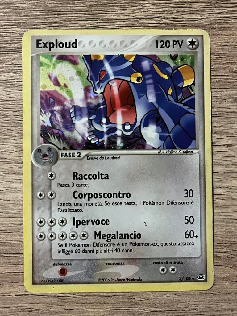 Exploud - EX Emerald (3/106) - Italiaanse Pokemon Kaart, Ophalen of Verzenden, Zo goed als nieuw