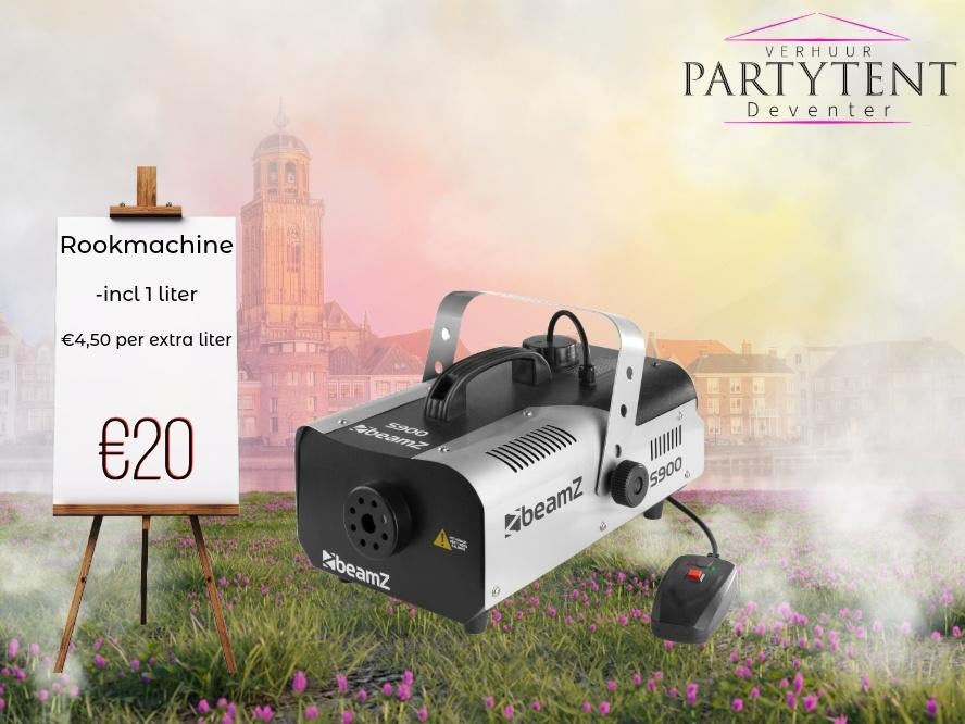 Rookmachine huren met vloeistof voor extra sfeer, Ophalen, Nieuw, Overige