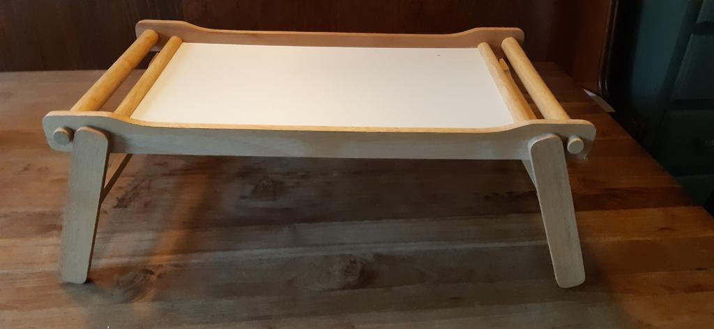 Bedtafeltje/ dienblad, Ophalen of Verzenden, Zo goed als nieuw, Rechthoekig, Hout