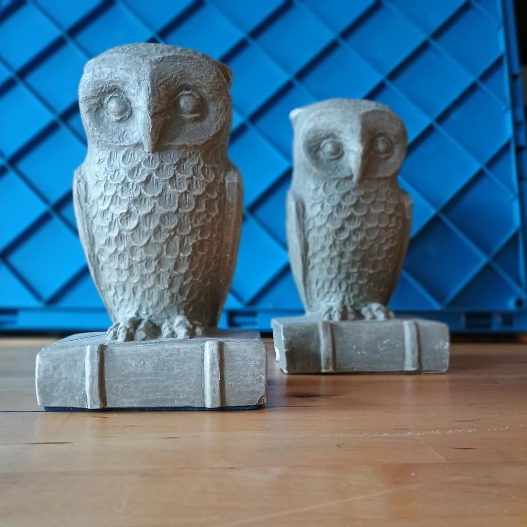 Set boekensteunen: uilen, Ophalen, Gebruikt, Grijs, Klassiek