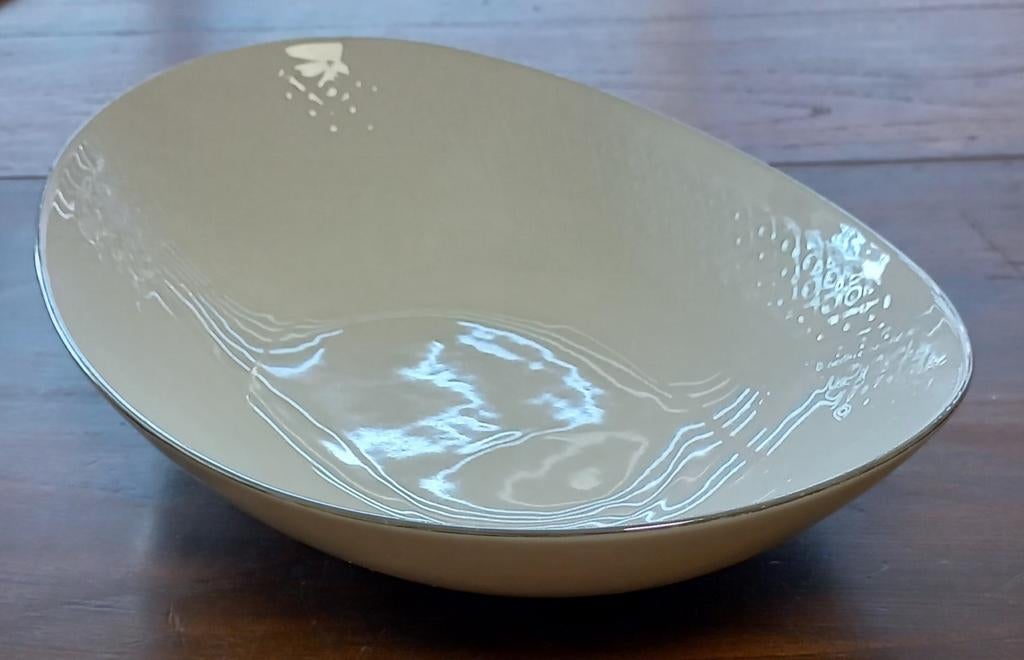 Mooie vintage broodschaal, reliëf, zilver, Annabell, Bavaria, Ophalen of Verzenden