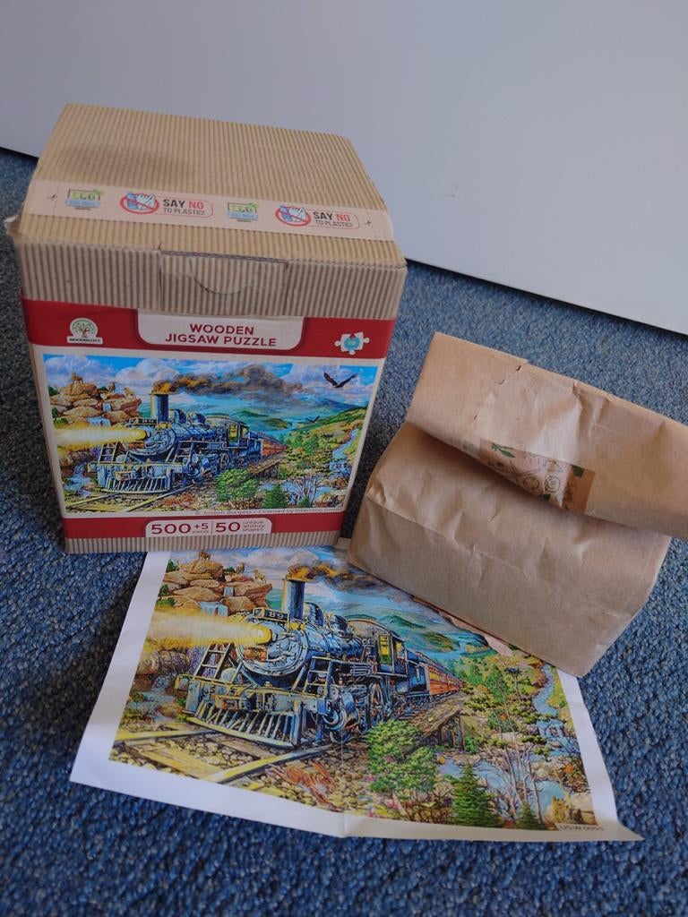 Houten Legpuzzel Trein 500+50 stukjes, Ophalen of Verzenden
