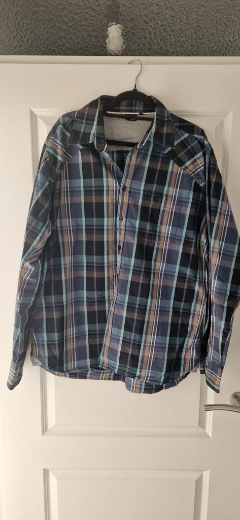 Checker overhemd XXL, Blauw, Ophalen of Verzenden, Zo goed als nieuw, Overige halswijdtes