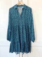 DeFacto Zwart/Blauw Bloemenjurkje Maat 38, Maat 38/40 (M), Blauw, Ophalen of Verzenden, Zo goed als nieuw