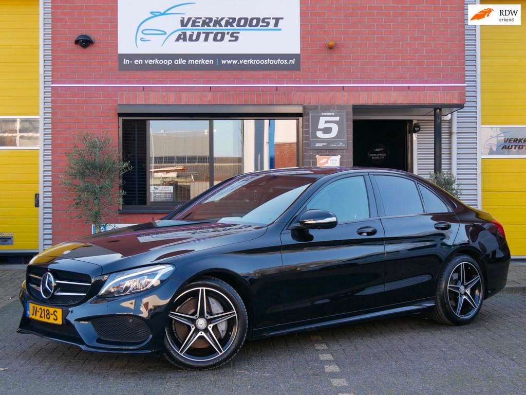Mercedes-Benz C-klasse 250 Prestige amg. schuifdak. HUD. 360, Automaat, 4 cilinders, Zwart, Lichtsensor