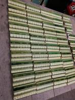 40 Groen/lichtgeel antieke bewerkte randtegels 15x7,5cm, Antiek en Kunst, Ophalen