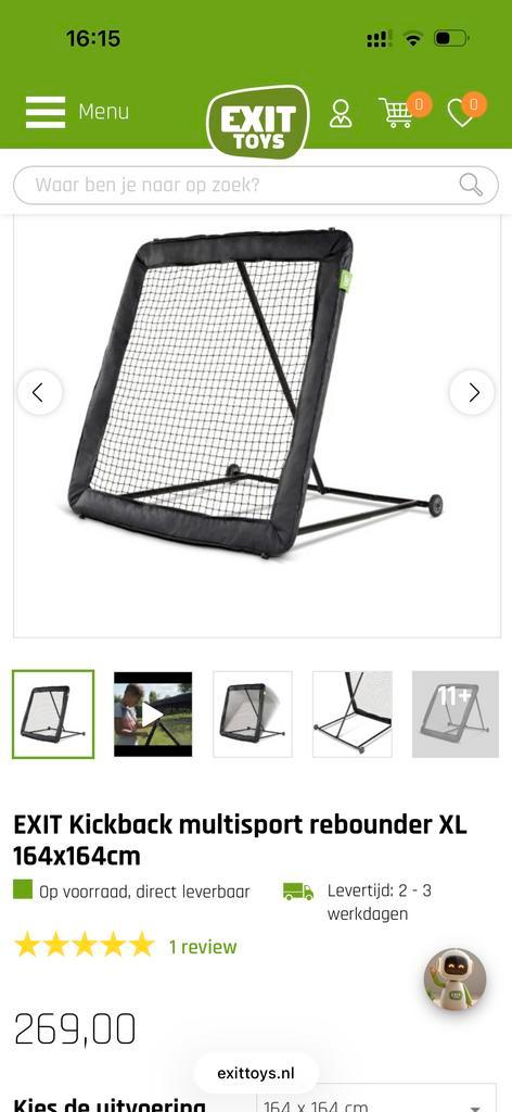 Voetbaldoel en/of rebounder beide van exit toys, Sport en Fitness, Voetbal, Gebruikt, Overige typen, Maat XL, Ophalen