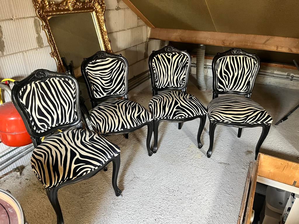 Mooie brocante stoelen., Huis en Inrichting, Stoelen, Ophalen, Gebruikt, Vier