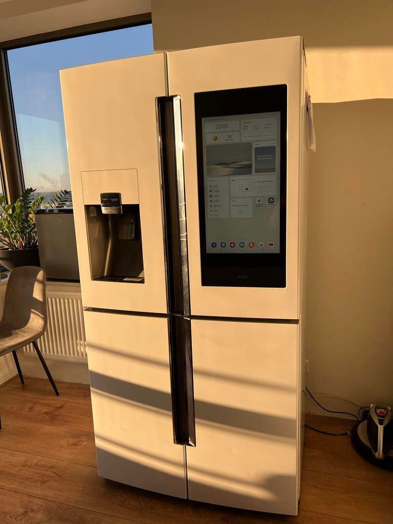 Samsung Family Hub Amerikaanse Koelkast(Goed Lezen)🚨, Witgoed en Apparatuur, Koelkasten en IJskasten, Ophalen, Gebruikt, 200 liter of meer