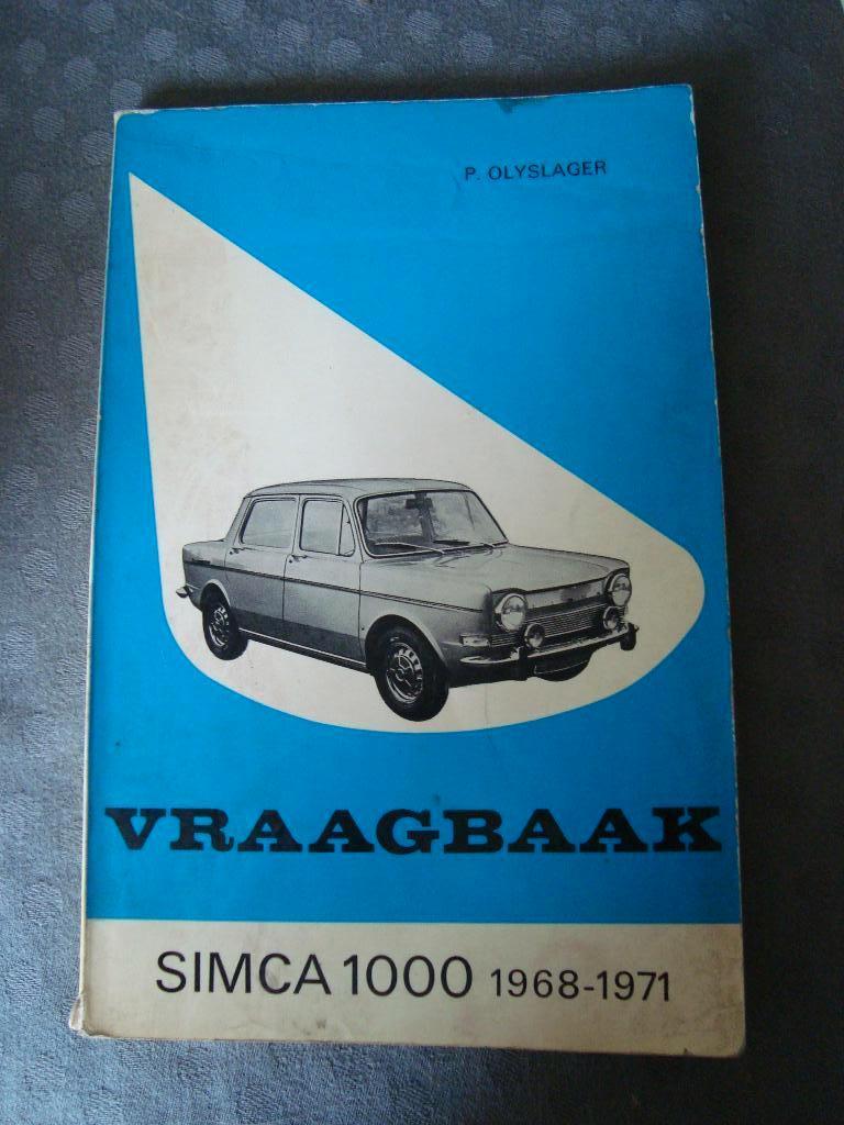 Vraagbaak simca 1000 / 1968-1971, Ophalen of Verzenden