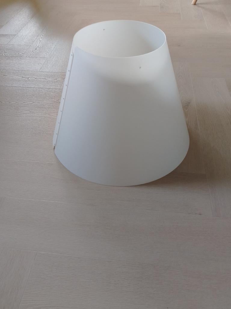 Witte lampenkap Lady Constanza, Ophalen, Wit, Rond, 25 tot 50 cm