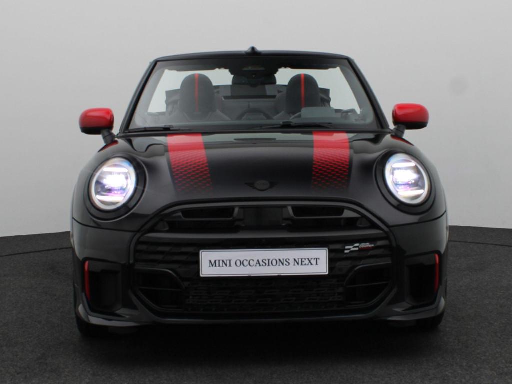MINI Cabrio John Cooper Works Pakket XL + Stuurwielrand Verw, Auto's, Gebruikt, 4 cilinders, 4 stoelen, Zwart