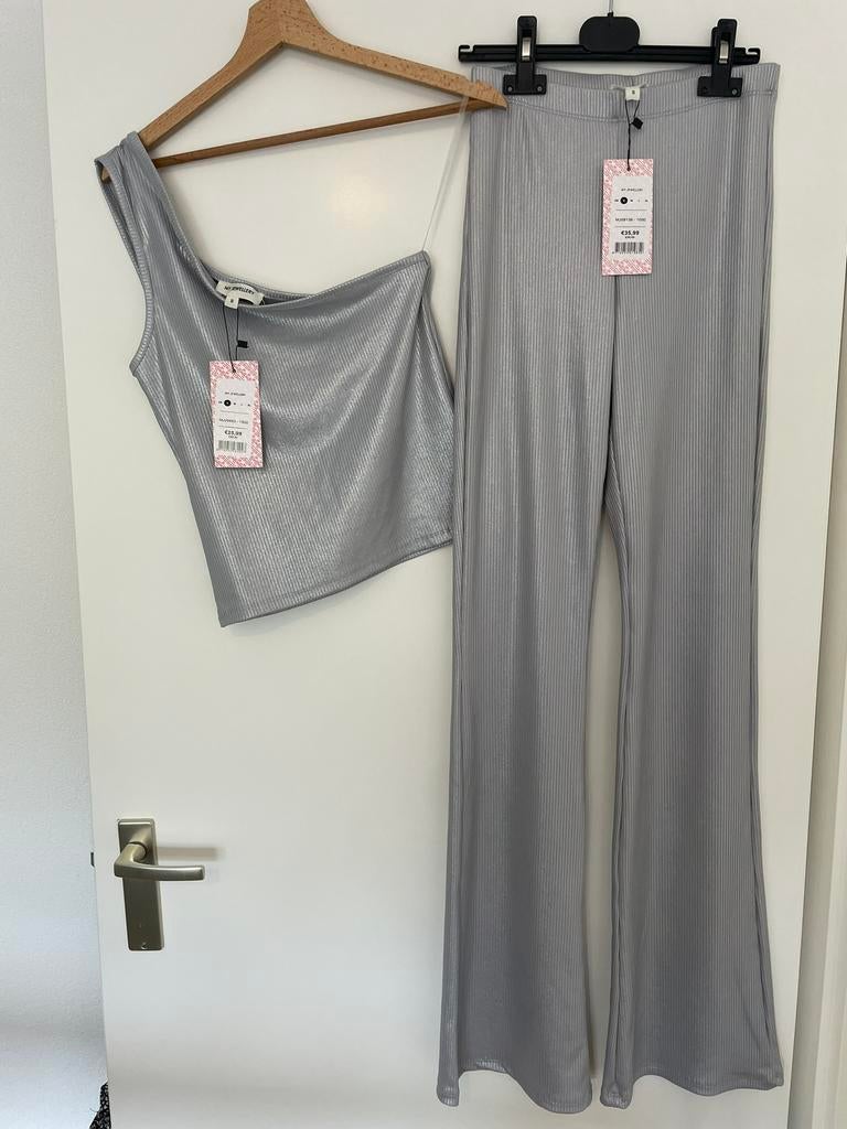 My Jewellery top / broek - set maat S NIEUW zilver, Ophalen of Verzenden, Nieuw