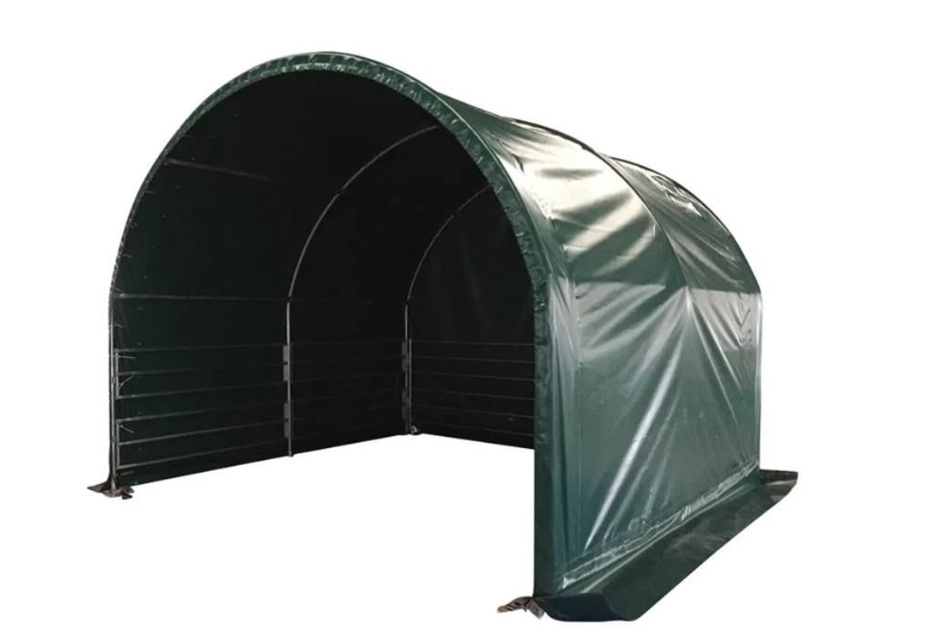 Weidetent, schuilstal voor paarden, alpaca, koe 4x4m NIEUW, Stalling, 4 paarden of pony's of meer