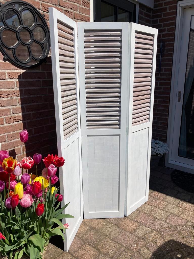 Prachtige Massief Houten 3-Luik Kamerscherm/ Paneelluiken, Ophalen, Zo goed als nieuw