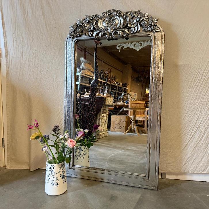 Barok Spiegel - houten lijst - 150 x 90 cm - TTM Wonen, Huis en Inrichting, Woonaccessoires | Spiegels, Nieuw, 75 tot 100 cm, 150 tot 200 cm