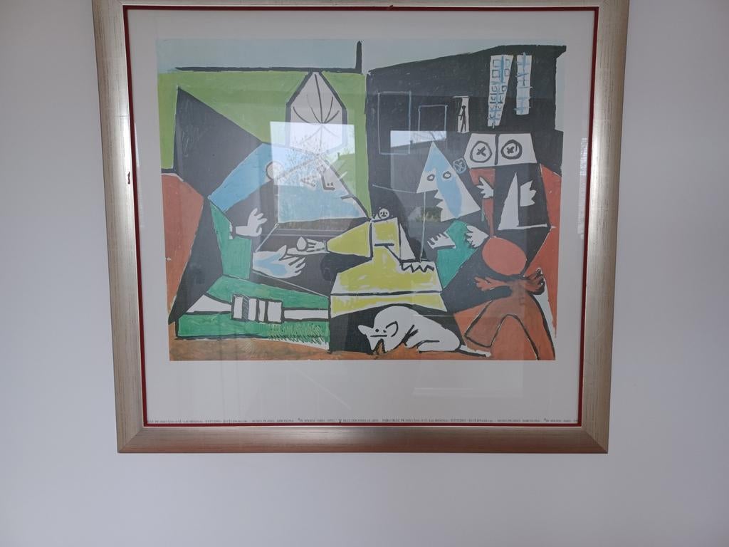 Ingelijste Picasso print - "Las Meninas" (1957), Antiek en Kunst, Ophalen