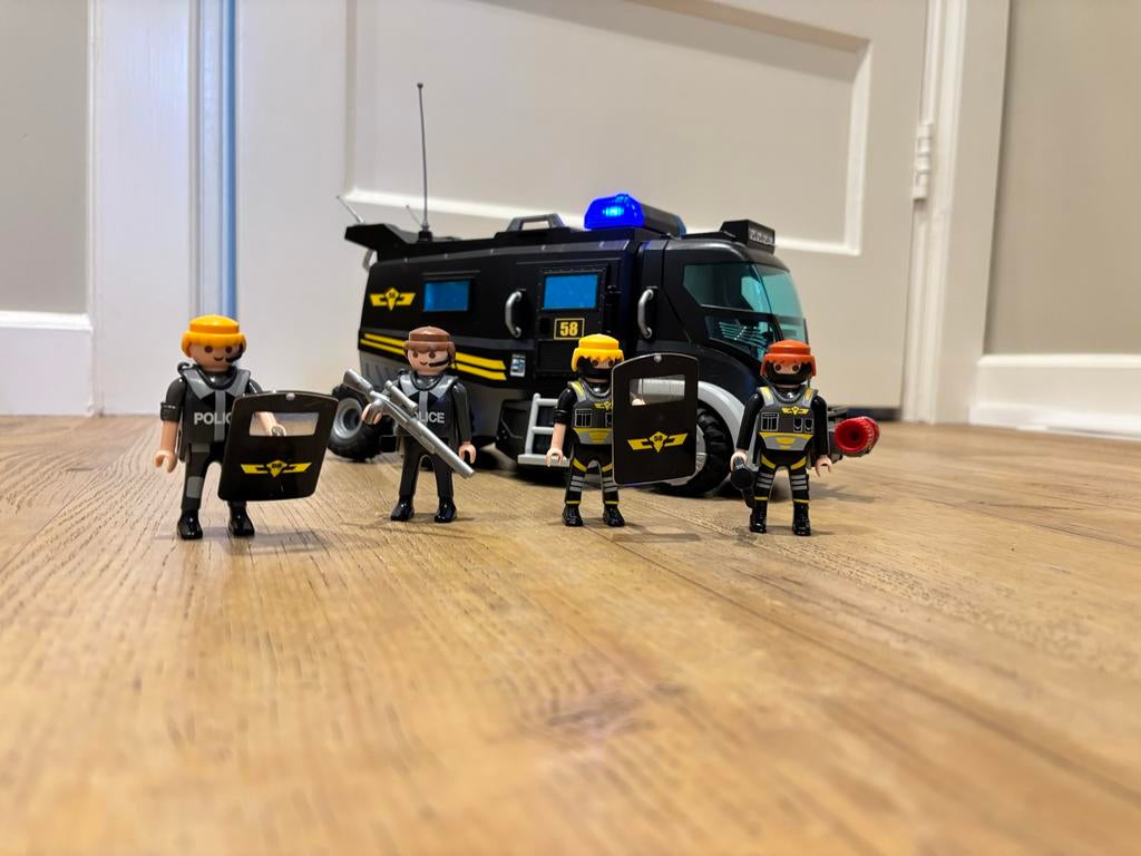 Playmobil SWAT Team Voertuig met Figuren en Accessoires, Kinderen en Baby's, Speelgoed | Playmobil, Ophalen of Verzenden, Zo goed als nieuw