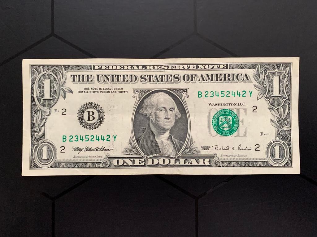 🇺🇸 USA $1 Dollar 💵 1995, Postzegels en Munten, Bankbiljetten | Amerika, Verzenden, Noord-Amerika, Los biljet