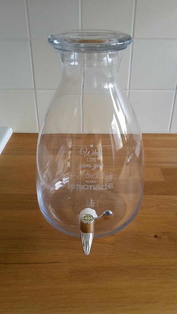 Rivièra Maison Decanter Lemonade, Ophalen, Zo goed als nieuw, Glas, Overige stijlen