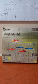 Picnick / camping tafeltje met kleine klapstoeltjes, Caravans en Kamperen, Ophalen, Nieuw, Campingtafel