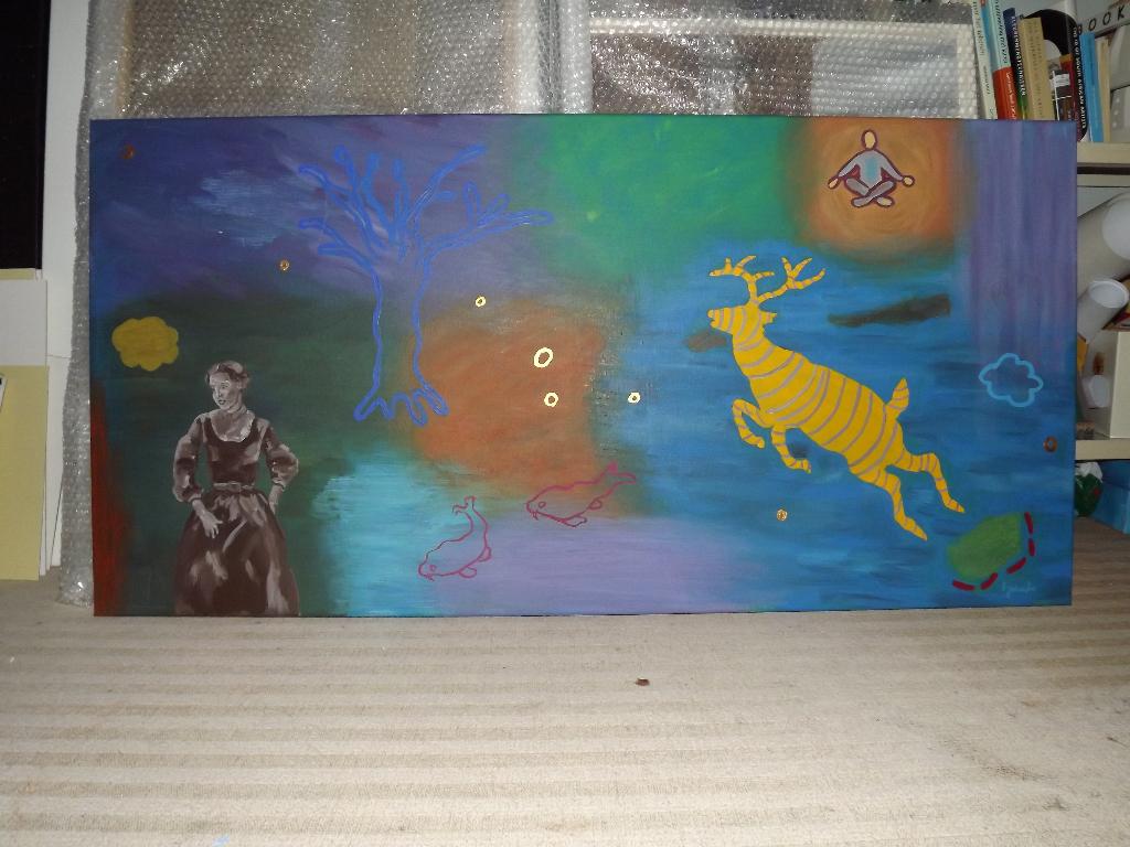 2 moderne schilderijen, ook los per stuk, Antiek en Kunst, Kunst | Schilderijen | Abstract, Ophalen of Verzenden