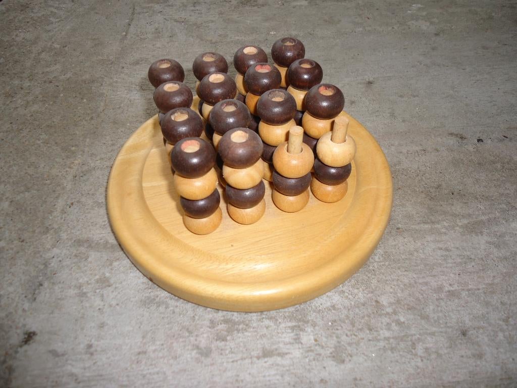 4 op een rij - houten puzzel - 3D puzzel - Denk spelletje -, Ophalen of Verzenden, Minder dan 500 stukjes, Gebruikt, Rubik's of 3D-puzzel