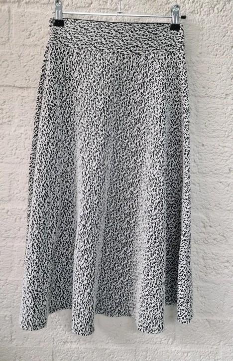 Zara W&B Midi Rok Zwart/Wit S, Kleding | Dames, Rokken, Zo goed als nieuw, Maat 36 (S), Zwart, Onder de knie, Ophalen of Verzenden