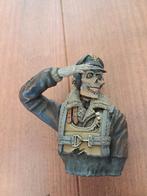 Resin buste zombie piloot al geschilderd 9 cm hoog, Ophalen of Verzenden, Zo goed als nieuw, Figuur of Figuren