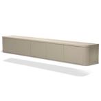 Japandi tv dressoir Taupe 215 of 270cm Zwevend of staand, Overige materialen, Japandi tv dressoir, Nieuw, Ophalen of Verzenden