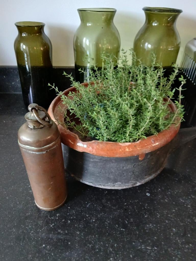 Antiek koperen baby kruikje., Verzenden