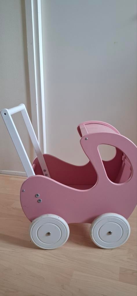 Roze houten poppenwagen sweet angel, Ophalen