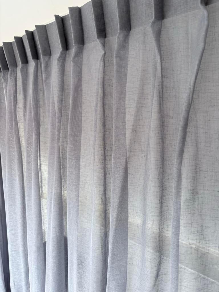 8304 Nieuw Lichtgrijs Inbetween Gordijn 370x245  cm, Ophalen of Verzenden, Nieuw, Grijs, 200 cm of meer