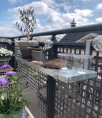 Balkontafel van zink, Ophalen of Verzenden, Gebruikt, Rechthoekig, Metaal