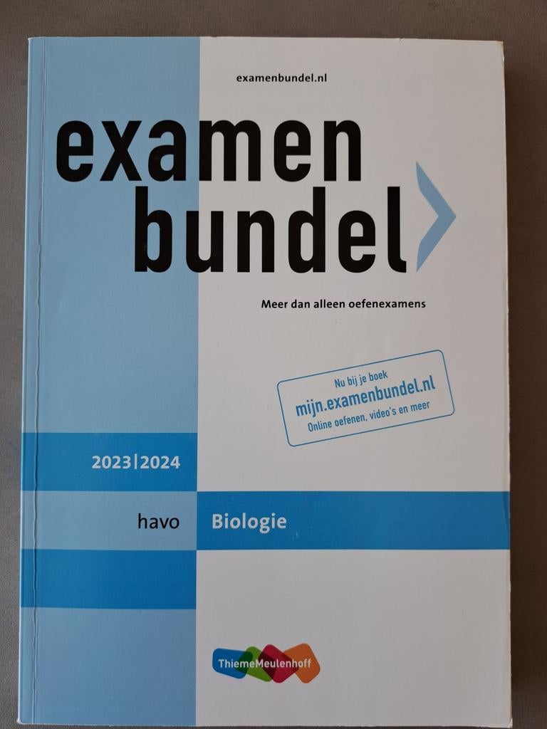 Examenbundel Biologie HAVO 2023/2024, Boeken, Ophalen of Verzenden, Zo goed als nieuw, HAVO, Biologie