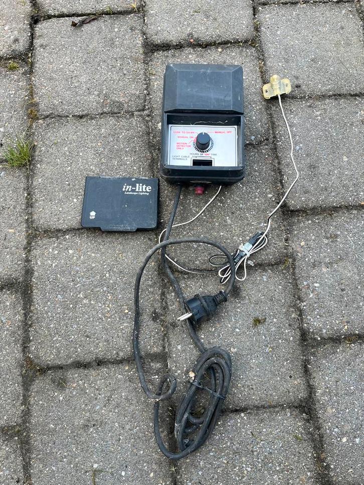 In-lite Landscape Lighting Transformator met Sensor, Tuin en Terras, Buitenverlichting, Gebruikt, Overige typen, Kunststof, Minder dan 50 watt