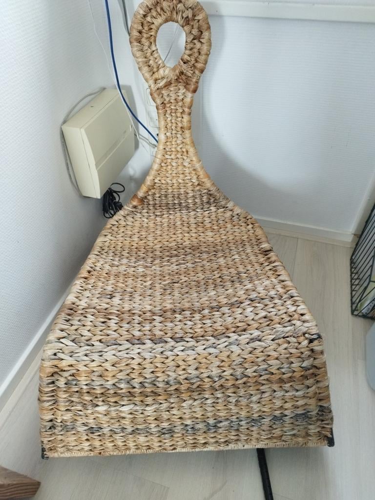 Rotan schommelstoel, Huis en Inrichting, Stoelen, Ophalen, Gebruikt, Bruin, Riet of Rotan