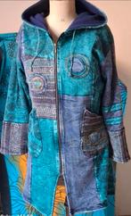 Supergaaf bohemian gevoerde hippie jas, Ophalen of Verzenden, Zo goed als nieuw, Maat 42/44 (L), Blauw