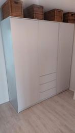 3 Witte Kledingkasten met Hang- en Leggedeelte, 3 Laden, Ophalen, 150 tot 200 cm, Zo goed als nieuw, Met lade(s)