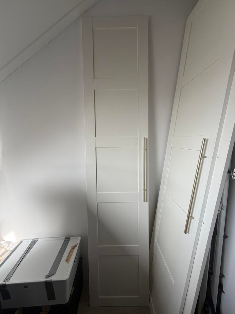 4x Bergsbo pax deuren wit met hendel, Ophalen, 50 tot 100 cm, 200 cm of meer