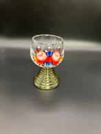 5x Handgeschilderde Roemer Glas met Bloemmotief, Antiek en Kunst, Ophalen of Verzenden