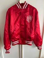 Vintage Indiana Hoosiers satin varsity bomber 80’s jas jack, Ophalen of Verzenden, Zo goed als nieuw, Maat 52/54 (L), Rood