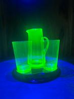 Setje glas en kannetje uv395 uranium, Ophalen of Verzenden